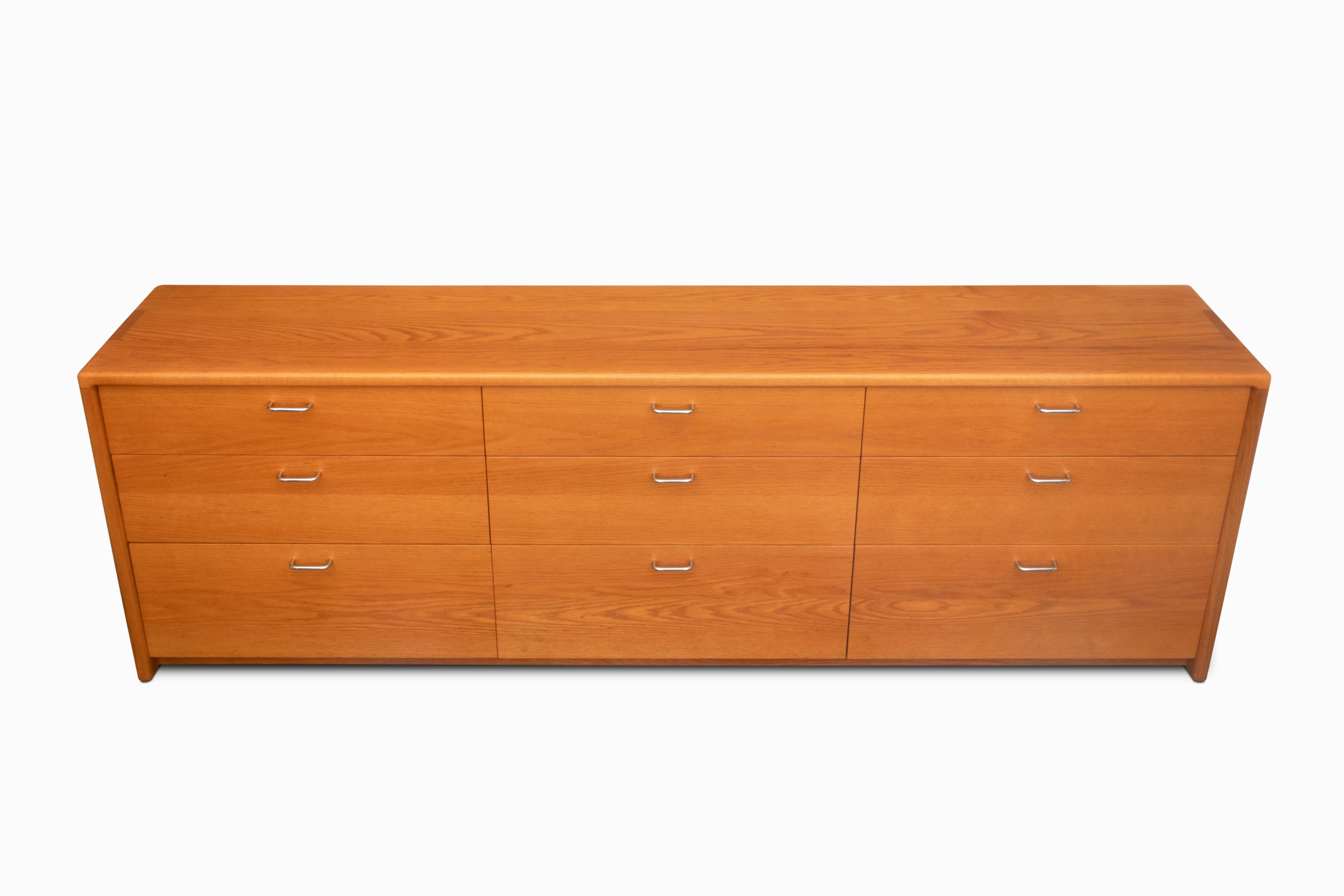 Mid-Century Modern Large Vintage Solid Oak Dresser by Gerald McCabe