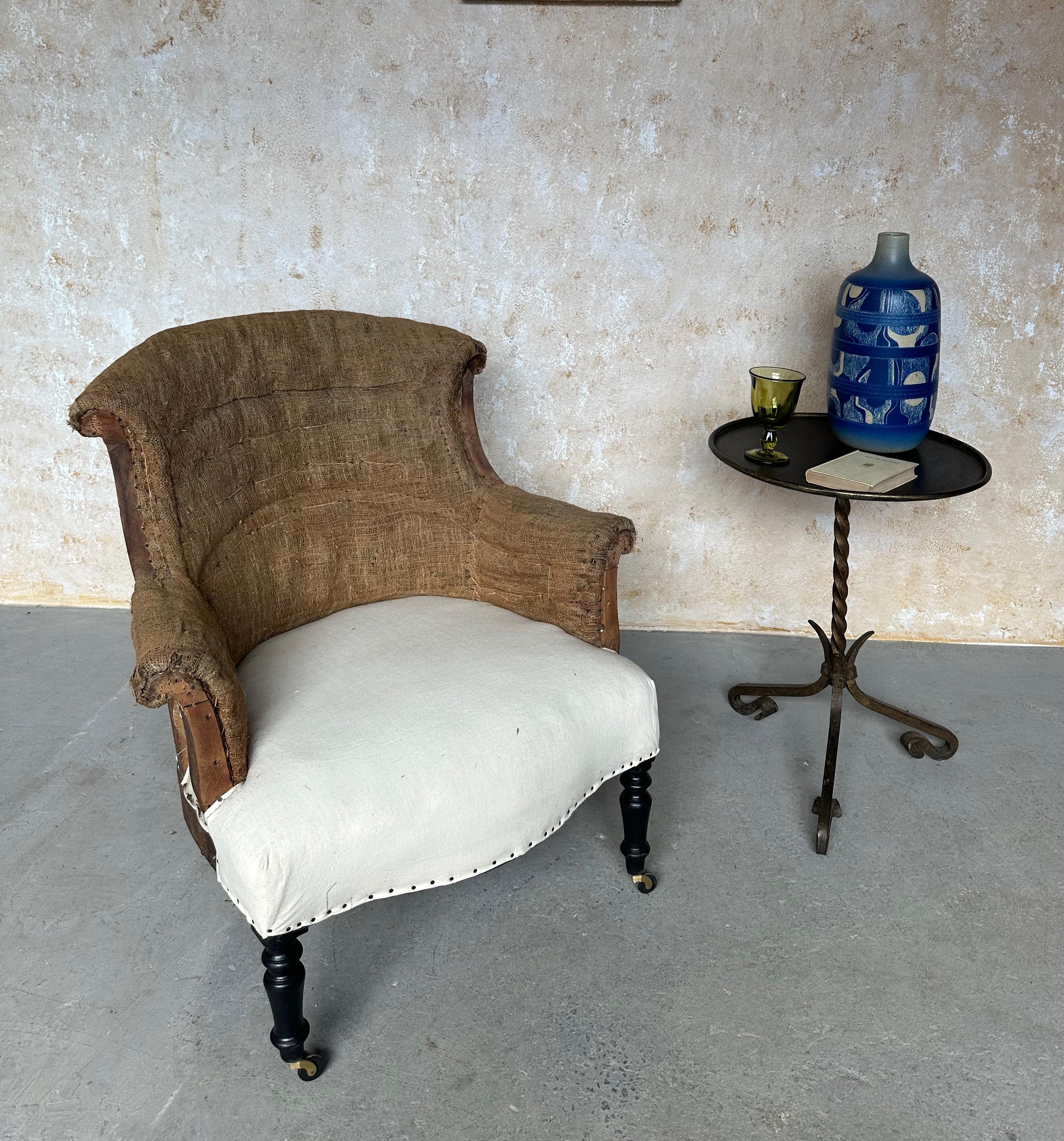 Mid-Century Modern Large Vintage Spanish Drinks Table with Ornate Tripod Base For Sale