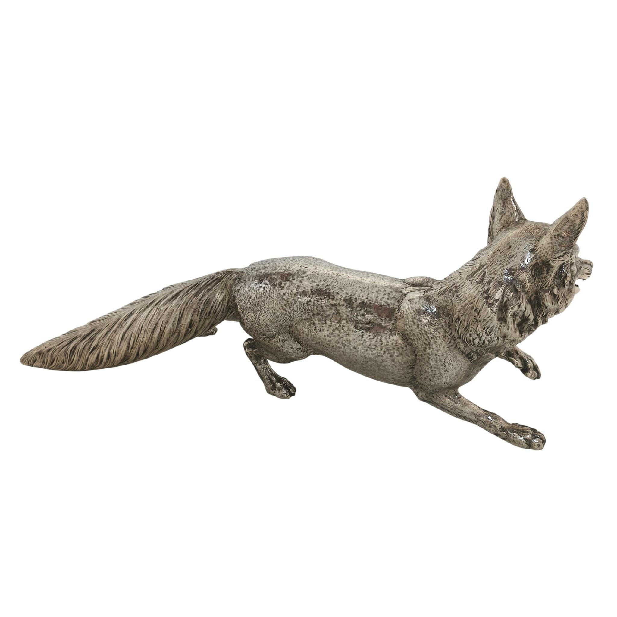Große Vintage Sterling Silber Modell Fox 1966 Impost markiert im Zustand „Gut“ im Angebot in London, GB