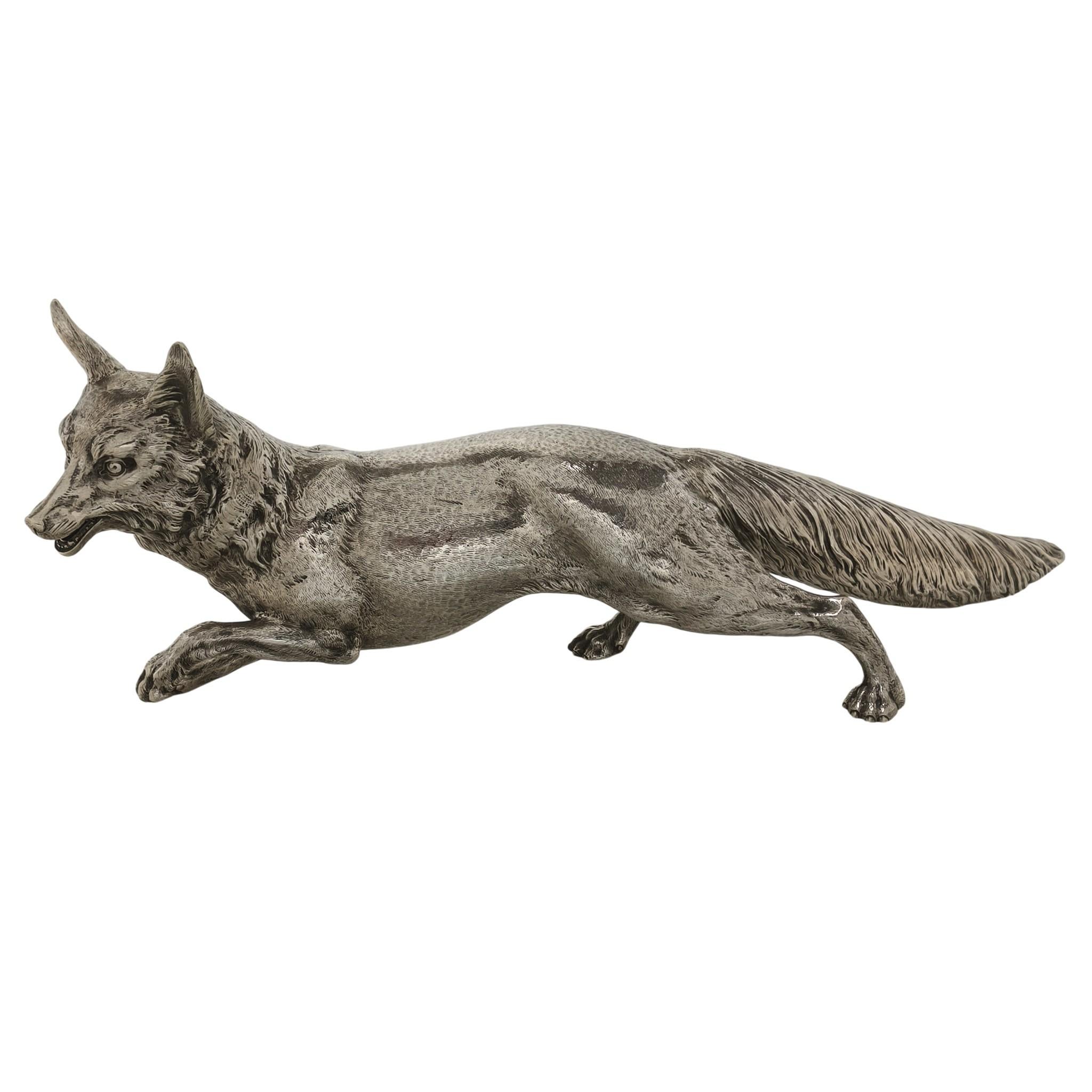 Große Vintage Sterling Silber Modell Fox 1966 Impost markiert im Angebot 1