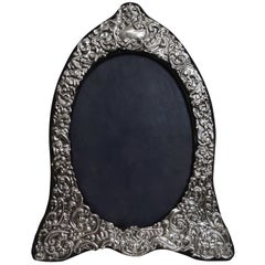 Large Vintage Sterling Silver Picture Frame, England, Mid-20th Century