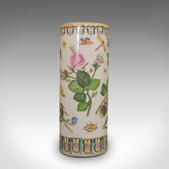 Large Vintage Stick Stand, Oriental, Ceramic, Decorative Vase, Art Deco