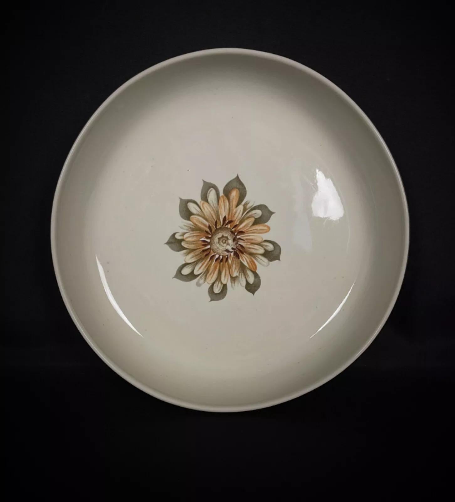 Grande piatto da portata in gres d'epoca - Ceramica CNP Vallée - 29,5 cm - 2Y398 in vendita 1