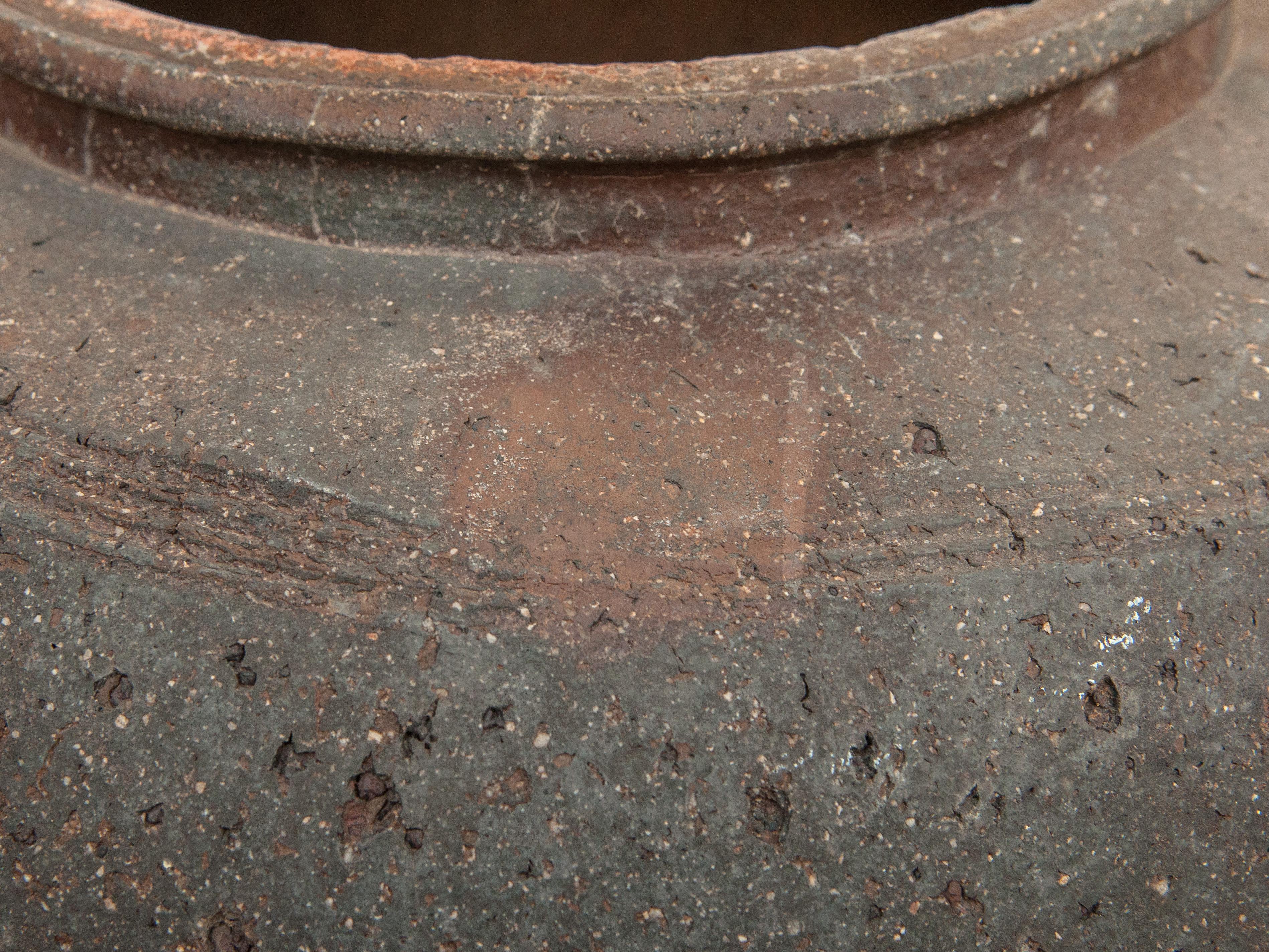 Large Vintage Storage or Water Jar from Borneo, Unglazed, Mid-20th Century 1