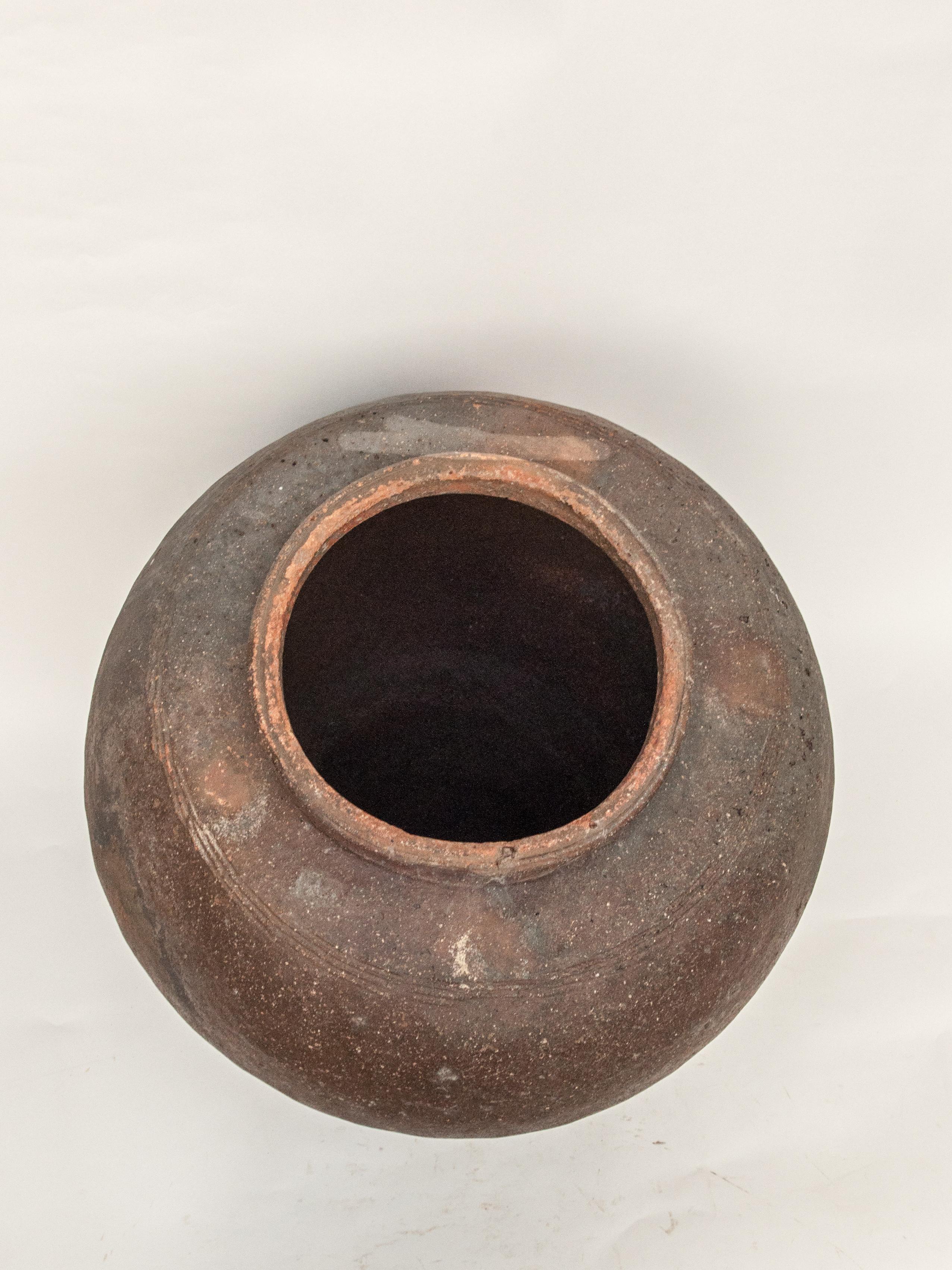 Indonesian Large Vintage Storage or Water Jar from Borneo, Unglazed, Mid-20th Century