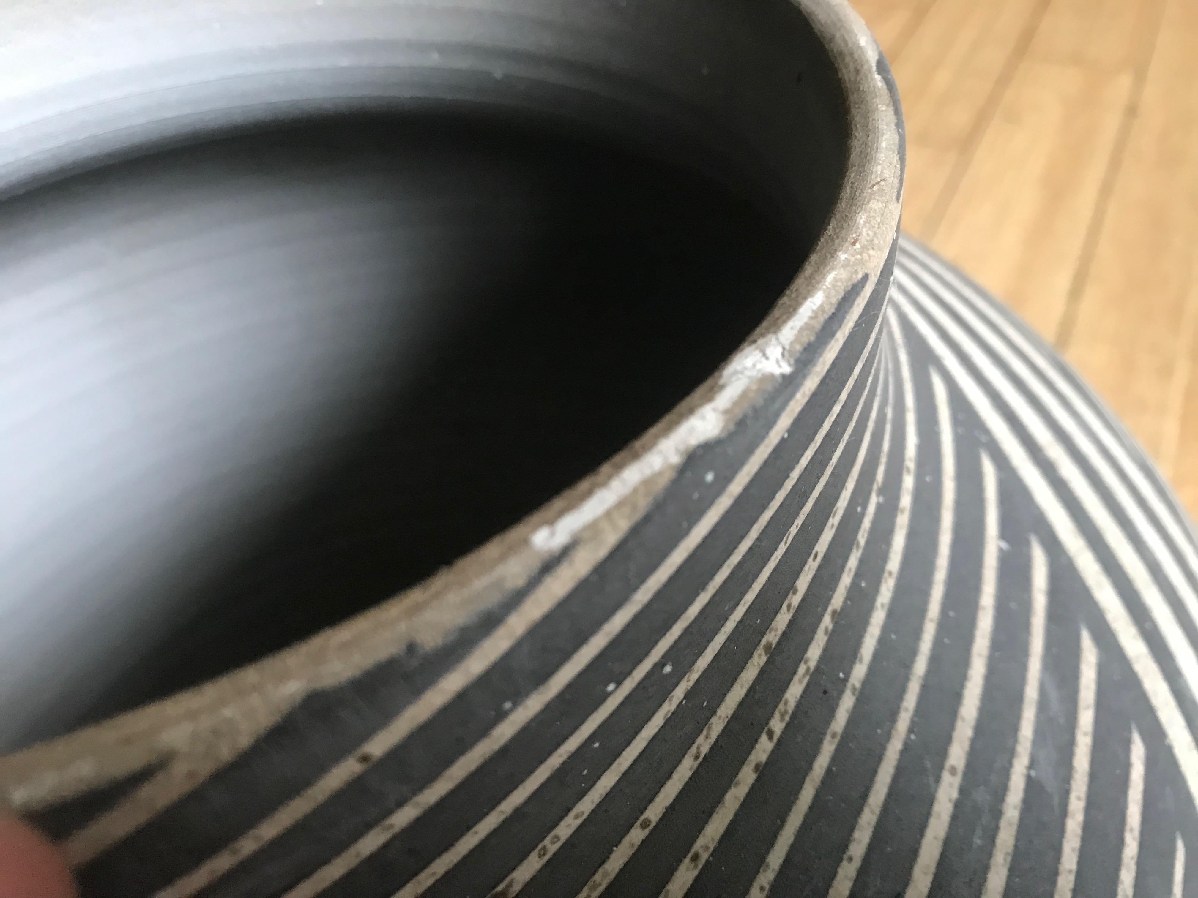 Nickolas Bernard Large Acoma Style Studio Pottery Vase or Planter  2