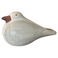 Large Vintage Studio Ceramic Seagull Sculpture