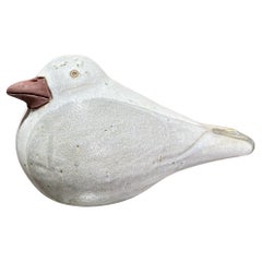 Large Vintage Studio Ceramic Seagull Sculpture