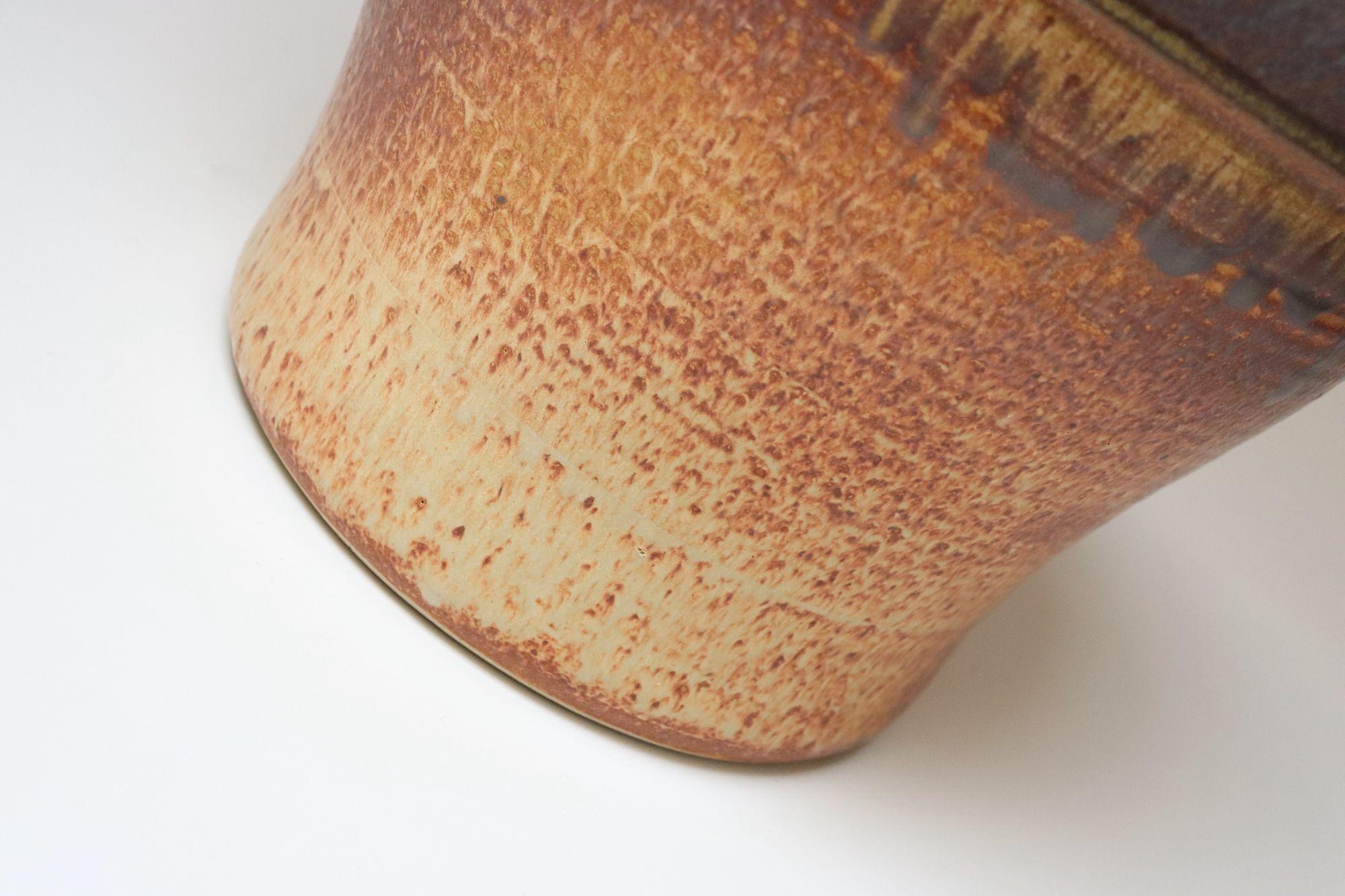 Großer Vintage Studio Pottery Ombré-Pflanztopf und Abtropfuntertasse von Deanna Nichols im Angebot 5