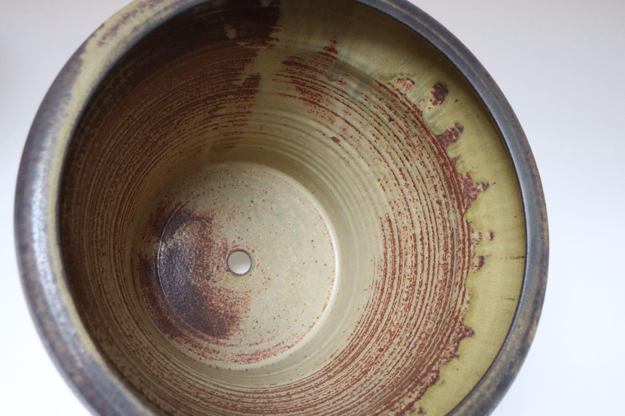 Großer Vintage Studio Pottery Ombré-Pflanztopf und Abtropfuntertasse von Deanna Nichols im Angebot 6