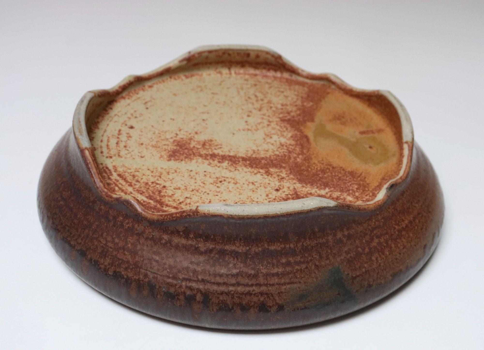 Großer Vintage Studio Pottery Ombré-Pflanztopf und Abtropfuntertasse von Deanna Nichols im Angebot 9