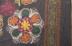 Large Vintage Suzani with All-Over Embroidery