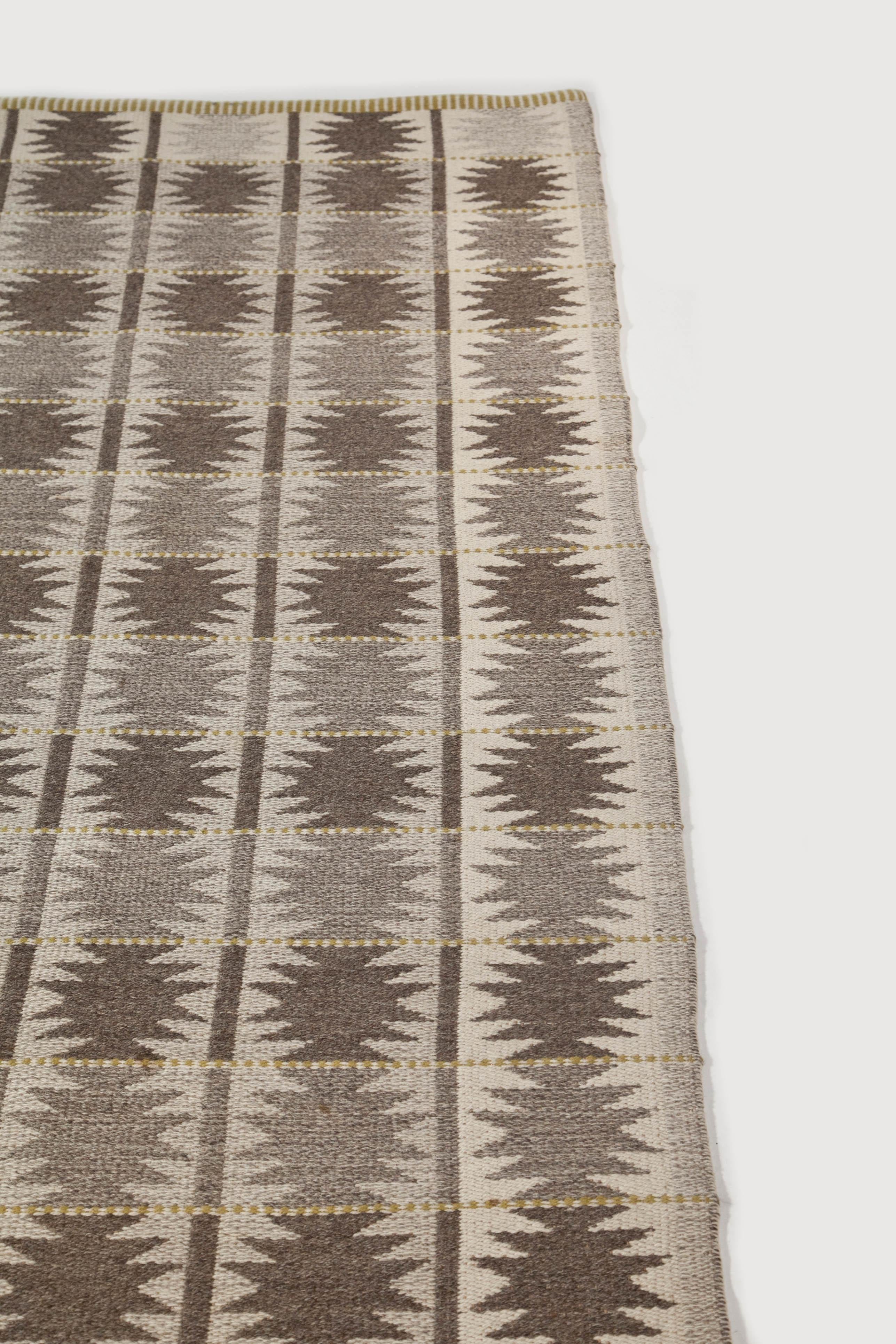 Large Vintage Swedish Flat-Weave Carpet, Sweden, 1960's For Sale 6