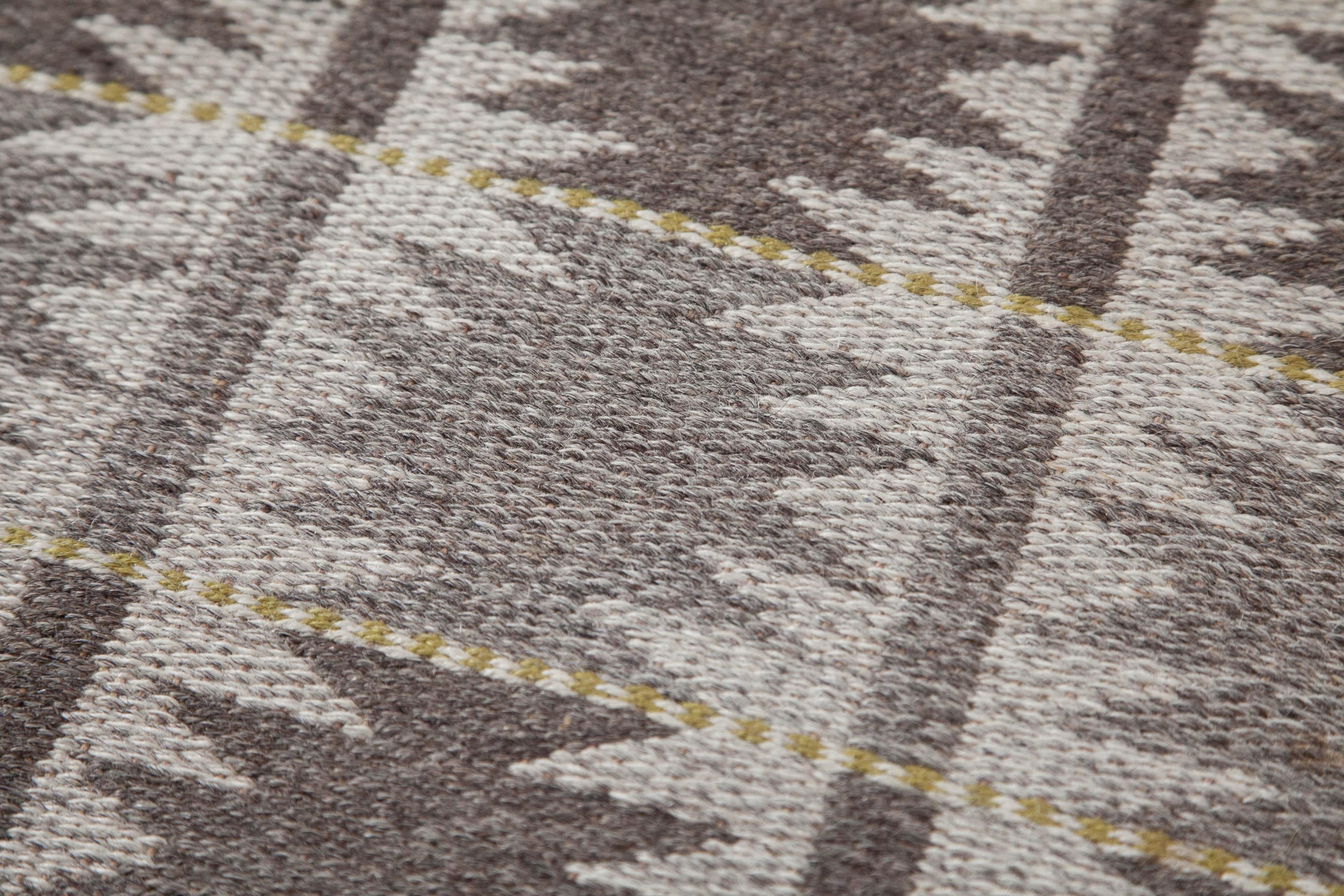 Large Vintage Swedish Flat-Weave Carpet, Sweden, 1960's For Sale 7