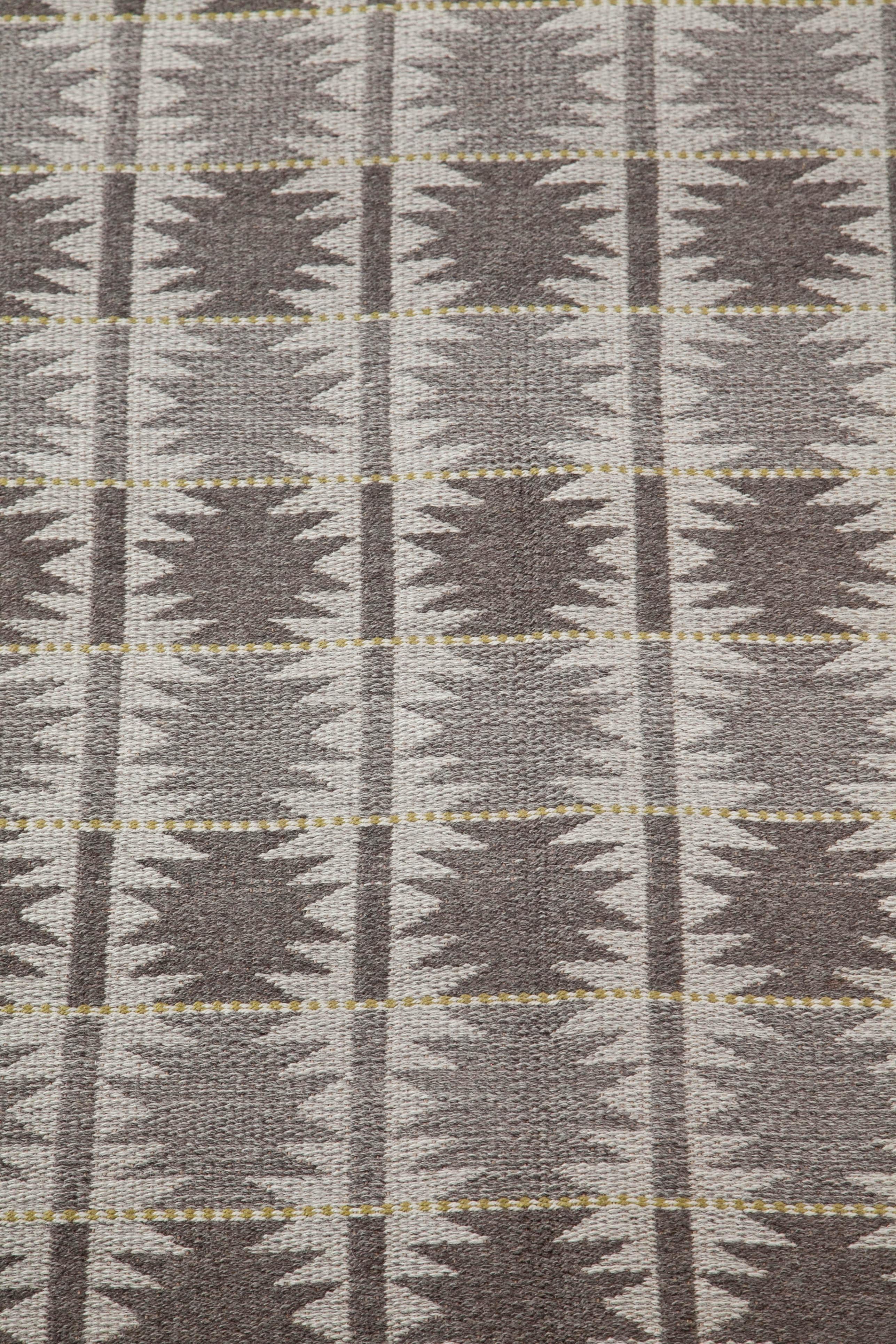 Large Vintage Swedish Flat-Weave Carpet, Sweden, 1960's For Sale 10