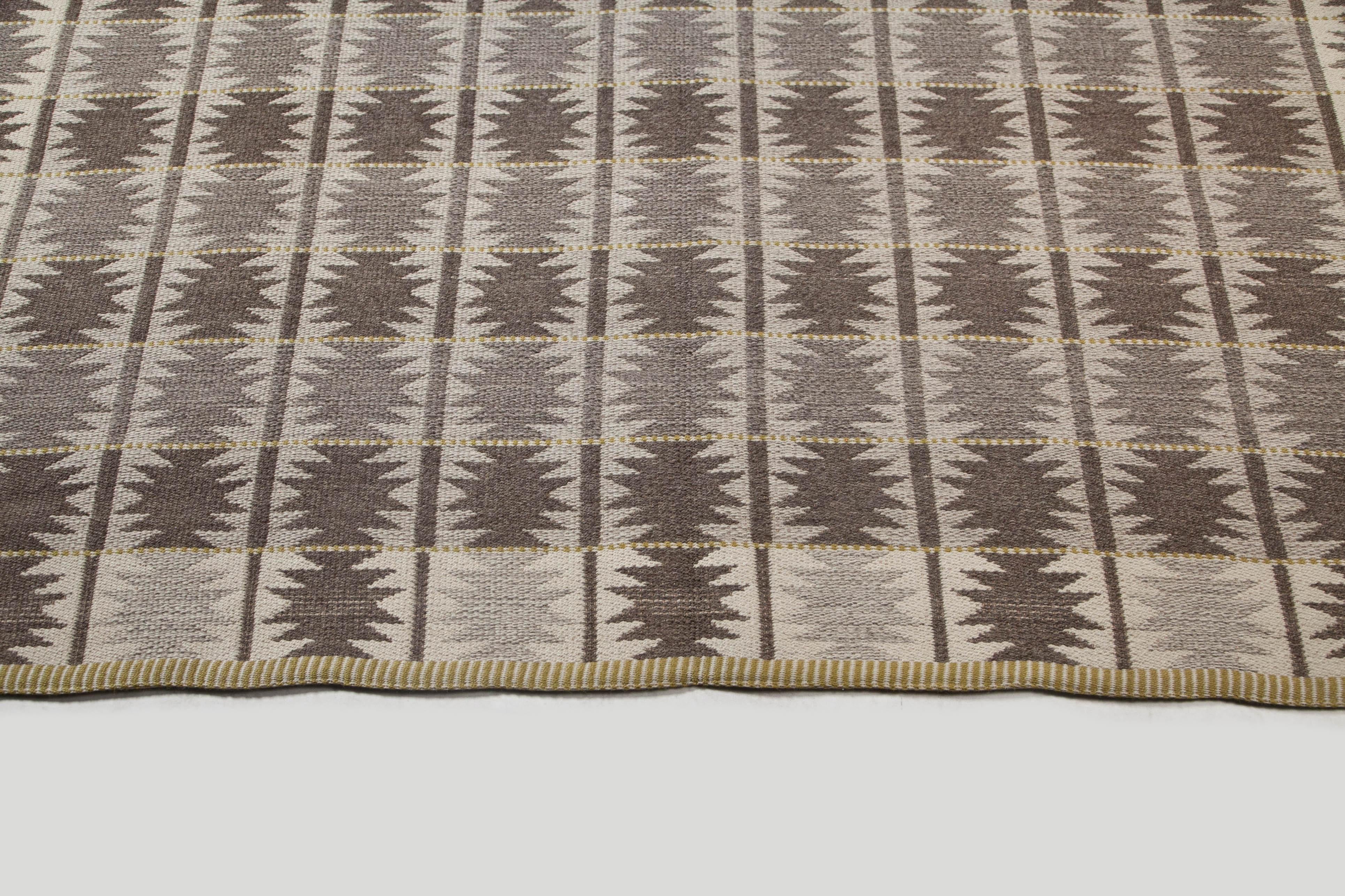 20th Century Large Vintage Swedish Flat-Weave Carpet, Sweden, 1960's For Sale