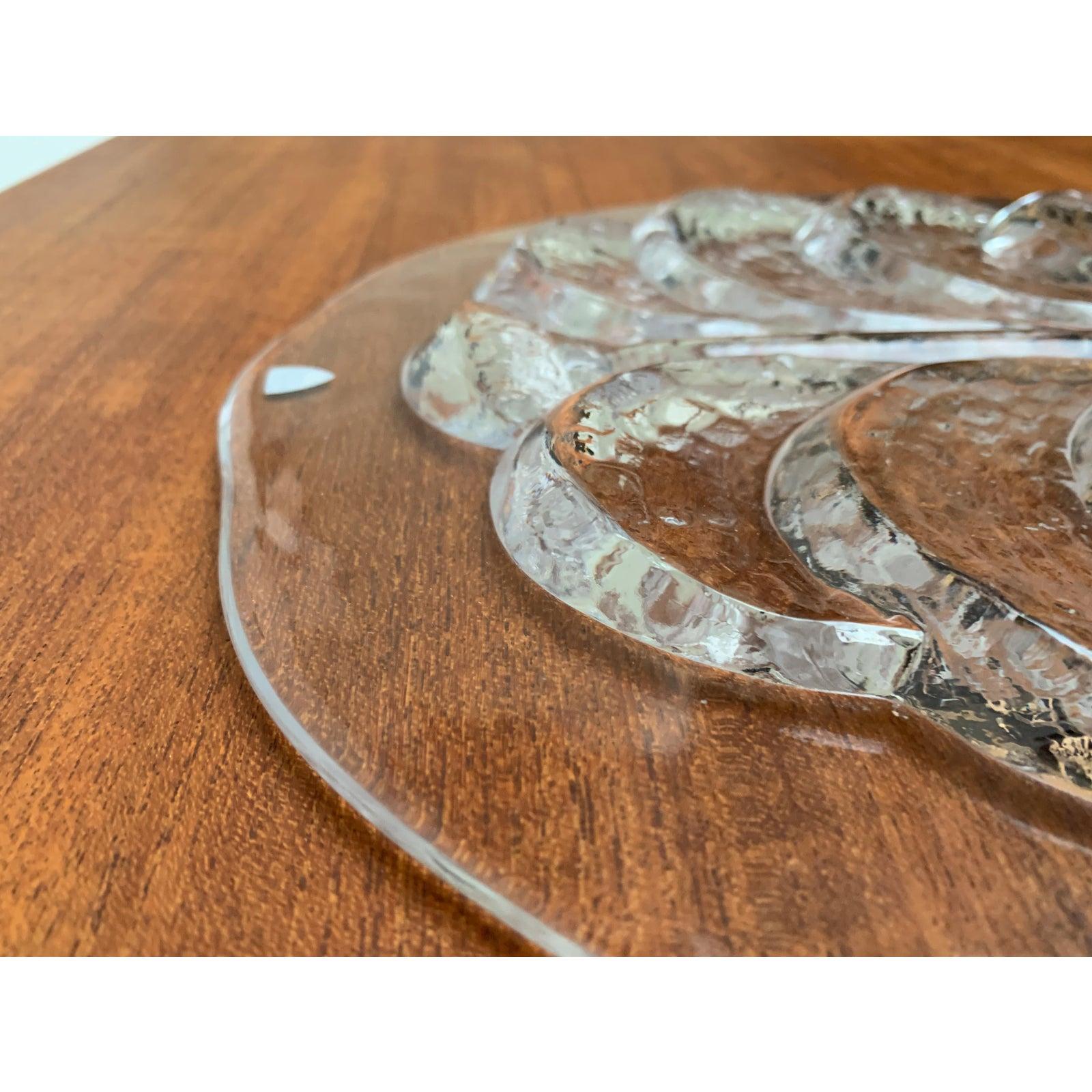 Grande assiette en verre suédoise d'Orrefors, 1970 en vente 4