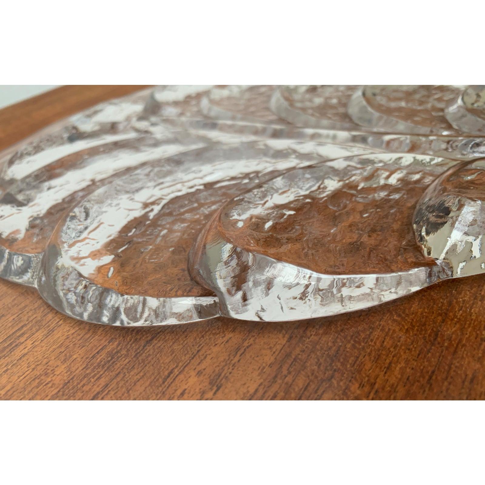 Grande assiette en verre suédoise d'Orrefors, 1970 en vente 5