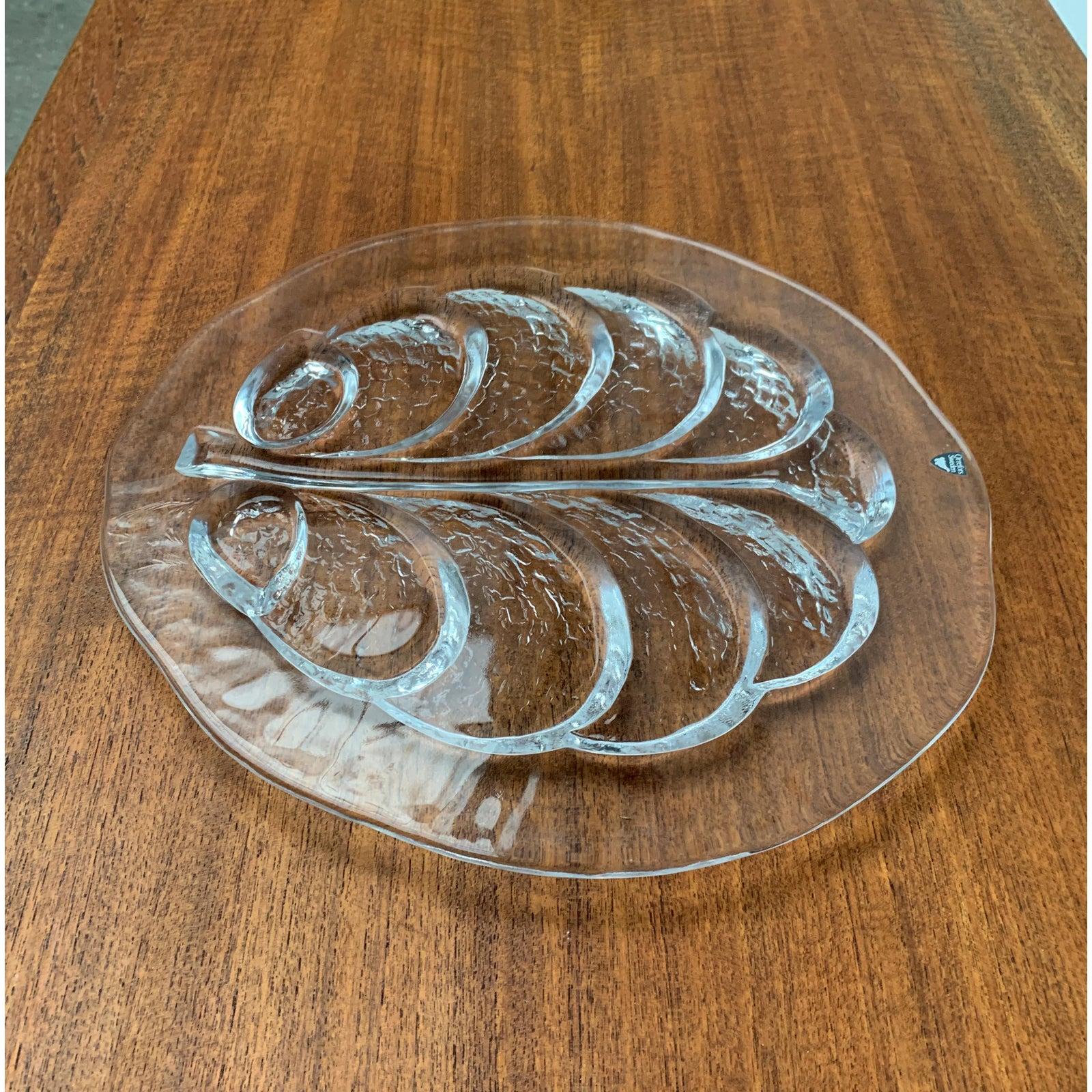 Grande assiette en verre suédoise d'Orrefors, 1970 en vente 1