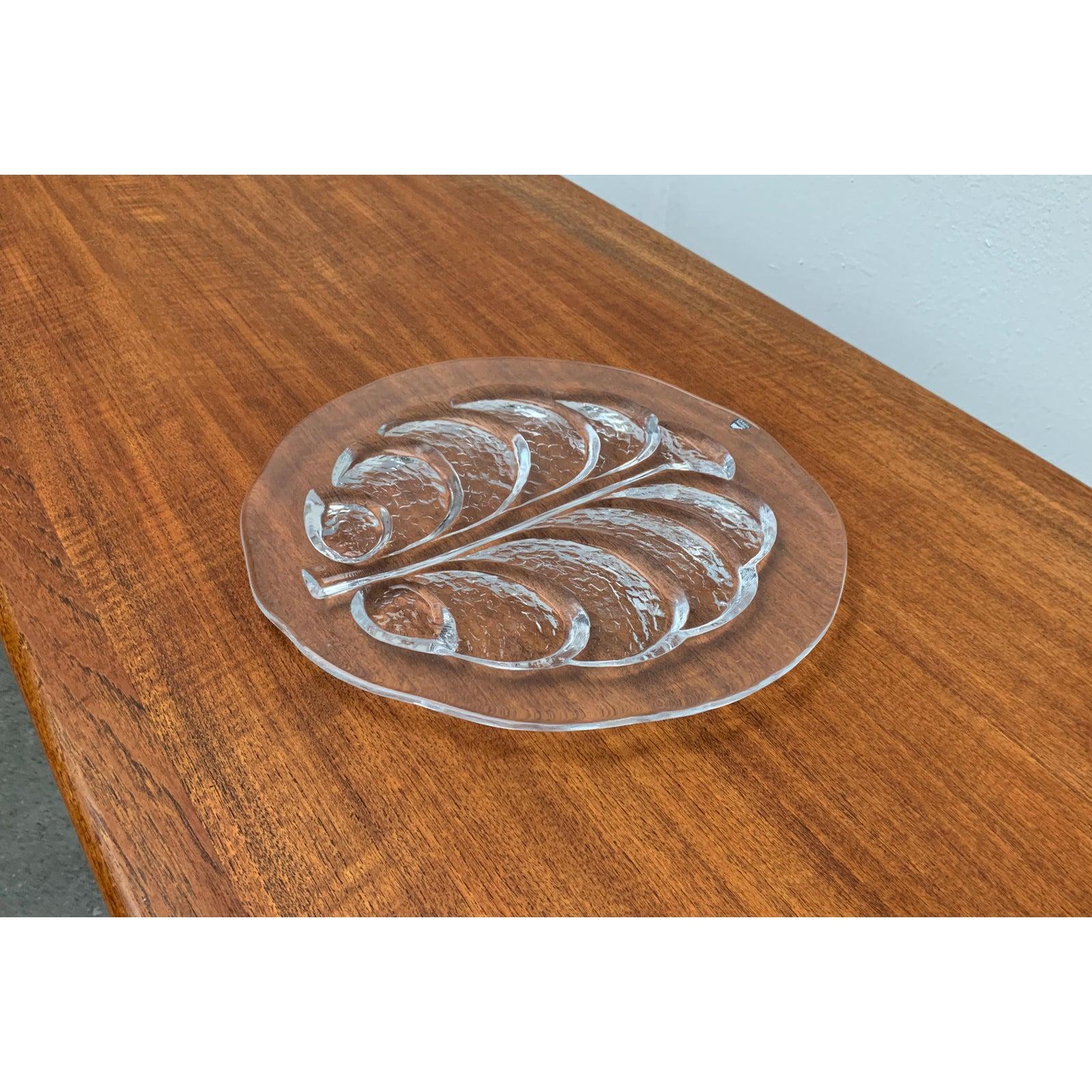Grande assiette en verre suédoise d'Orrefors, 1970 en vente 2