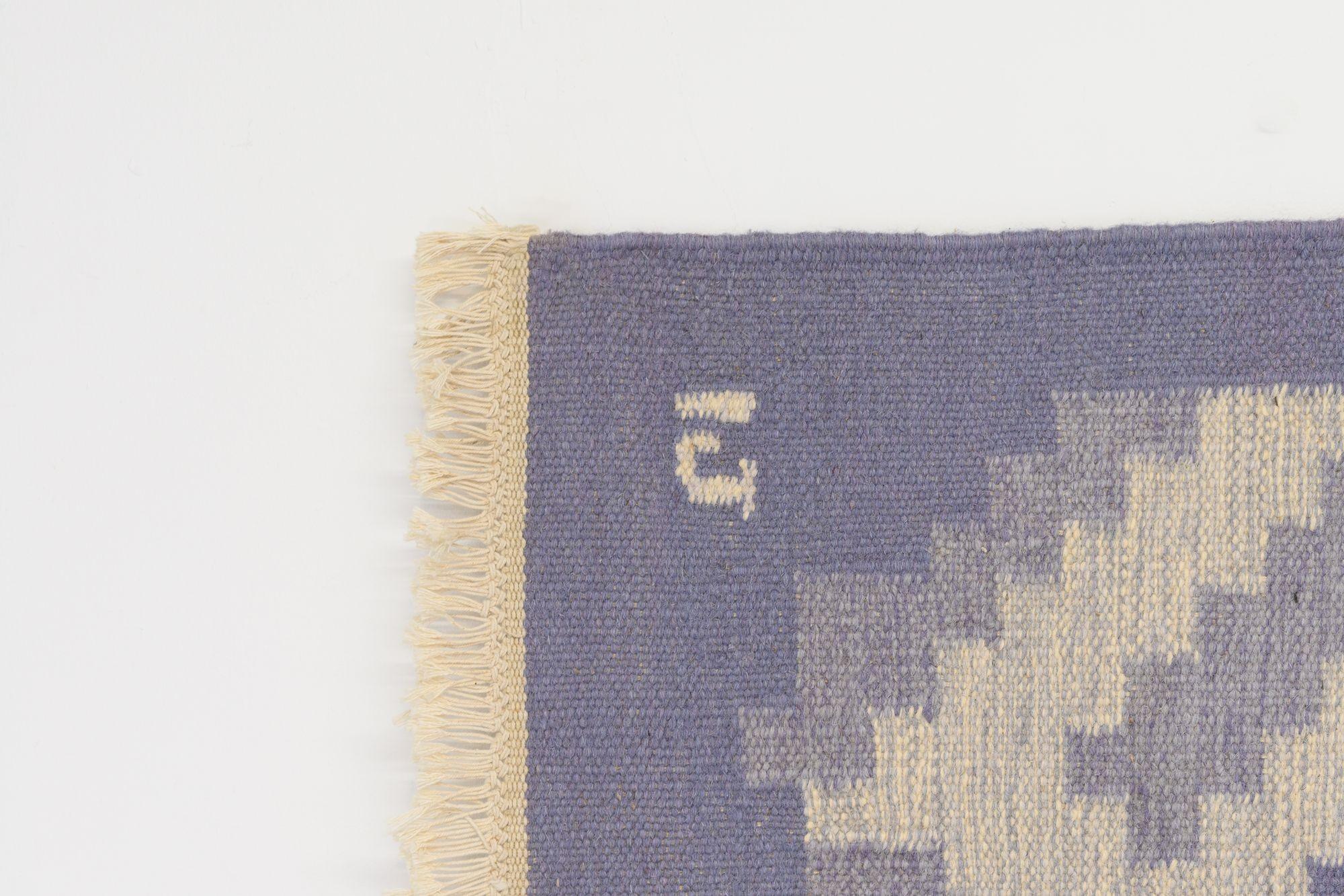 Grand Kilim suédois vintage Bon état - En vente à London, England
