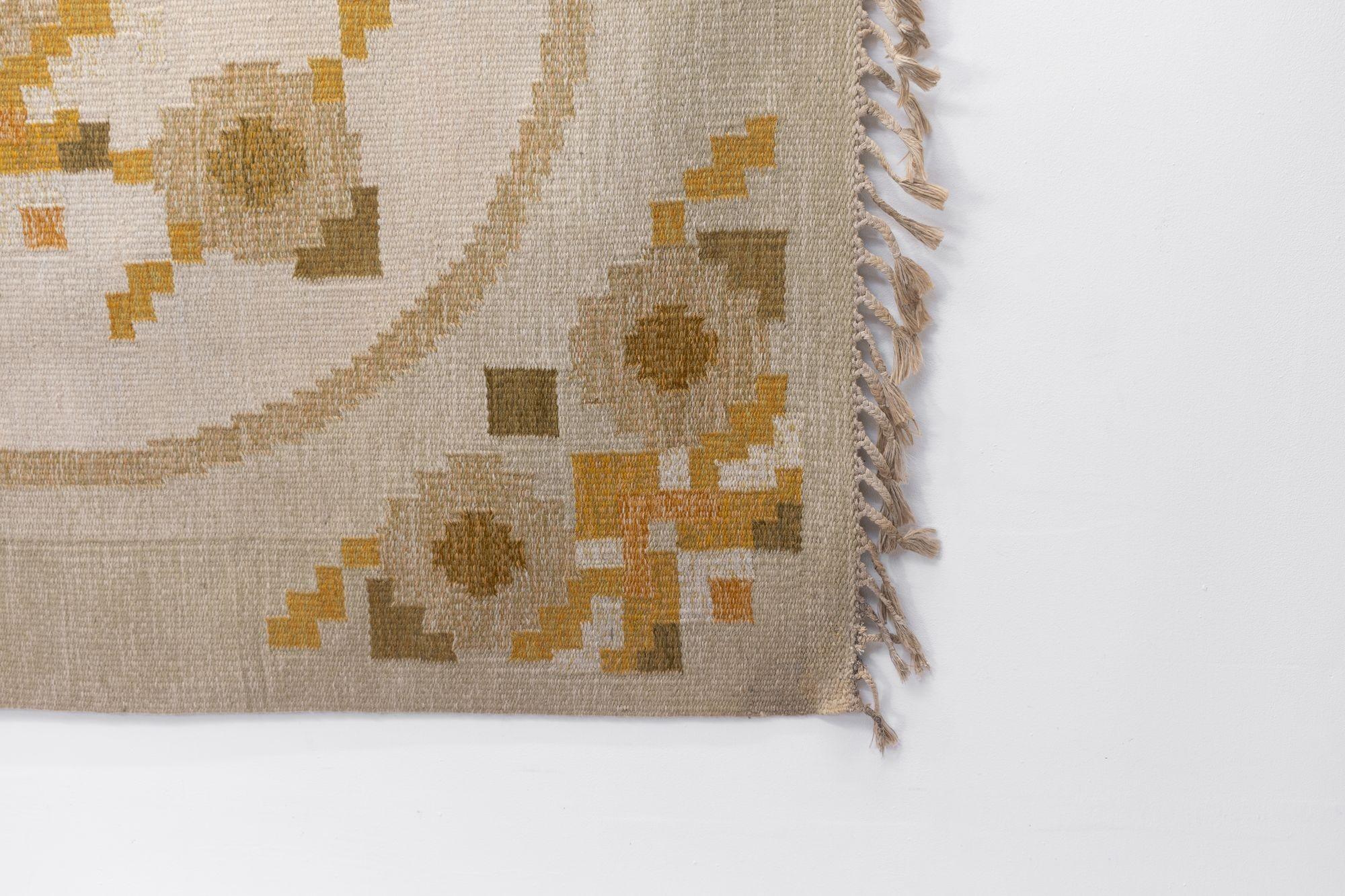 Großer schwedischer Kelim im Vintage-Stil (Mitte des 20. Jahrhunderts) im Angebot