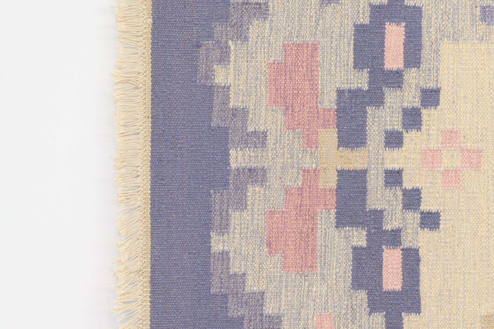 20ième siècle Grand Kilim suédois vintage en vente