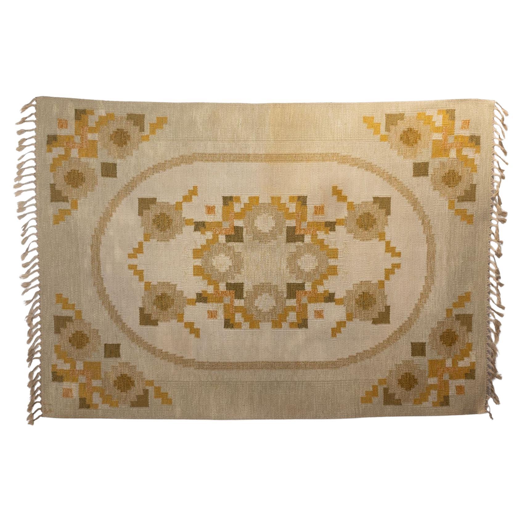 Großer schwedischer Kelim im Vintage-Stil