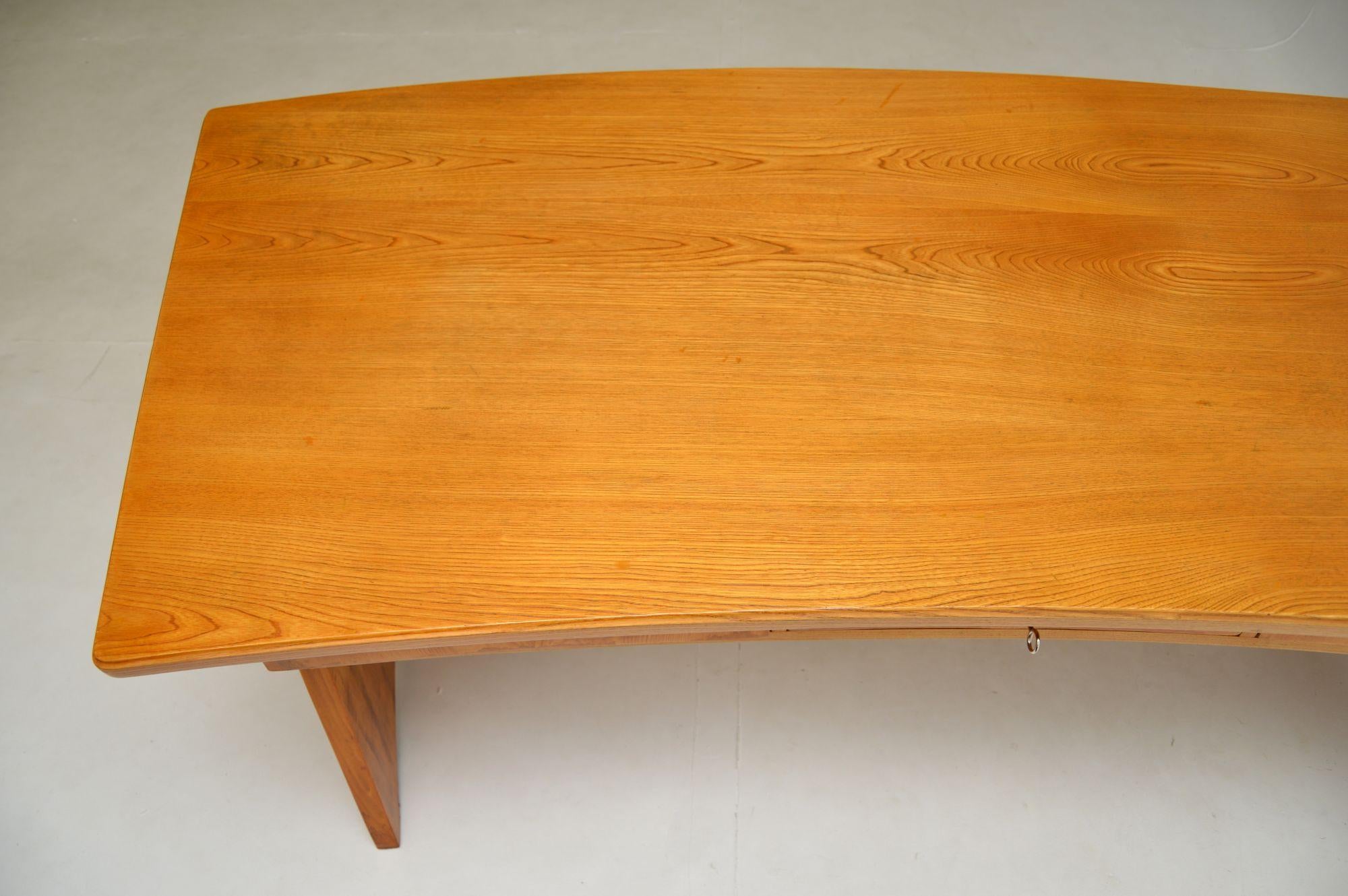 Large Vintage Swedish Oak Desk For Sale 3