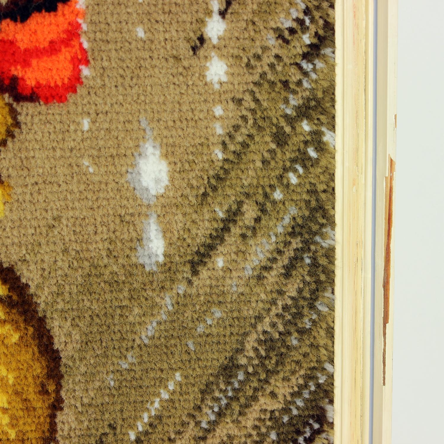 Großer Vintage-Wandteppich mit Cartoon-Mädchen im Rahmen, Tschechoslowakei 1970er Jahre im Angebot 3