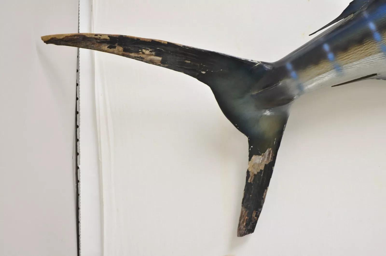 Large Vintage Taxidermy Replica Blue Marlin Sailfish 85