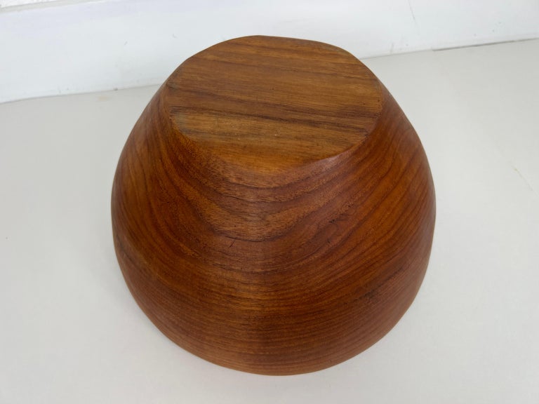Large Vintage Teak Wood Bowl 3