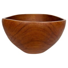 Large Vintage Teak Wood Bowl