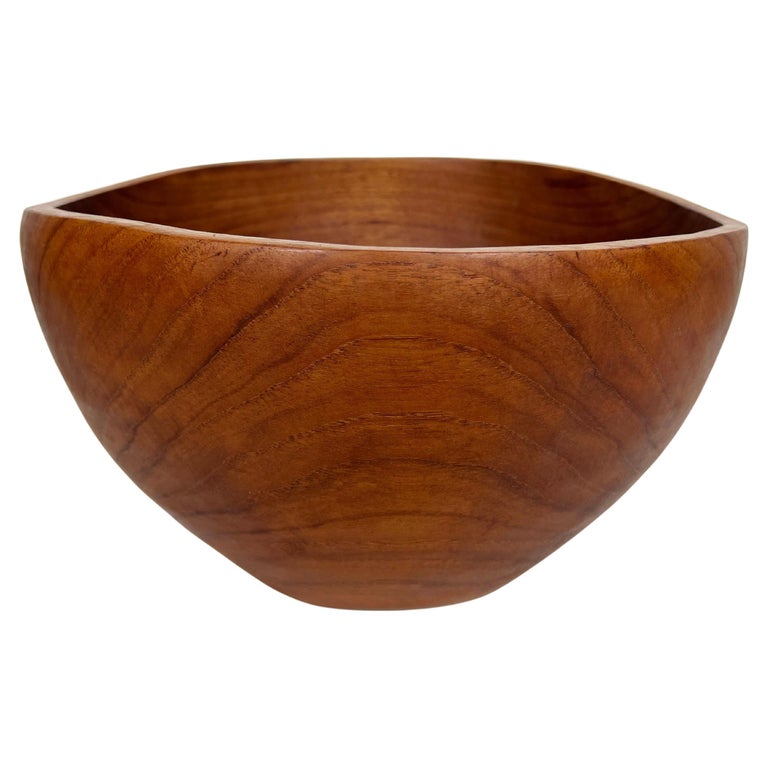Large Vintage Teak Wood Bowl