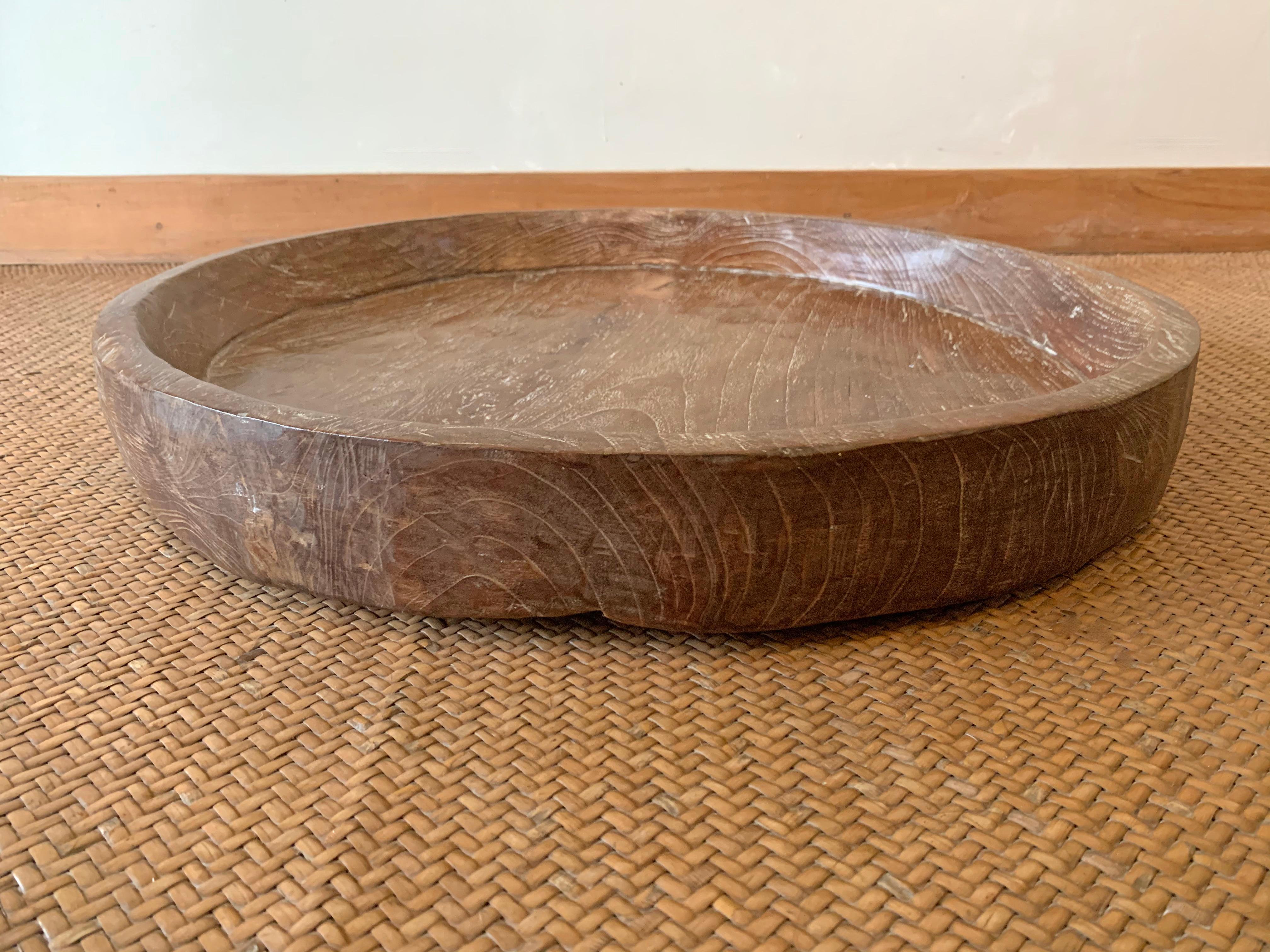 Other Vintage Teak Wood Bowl from Java, Indonesia