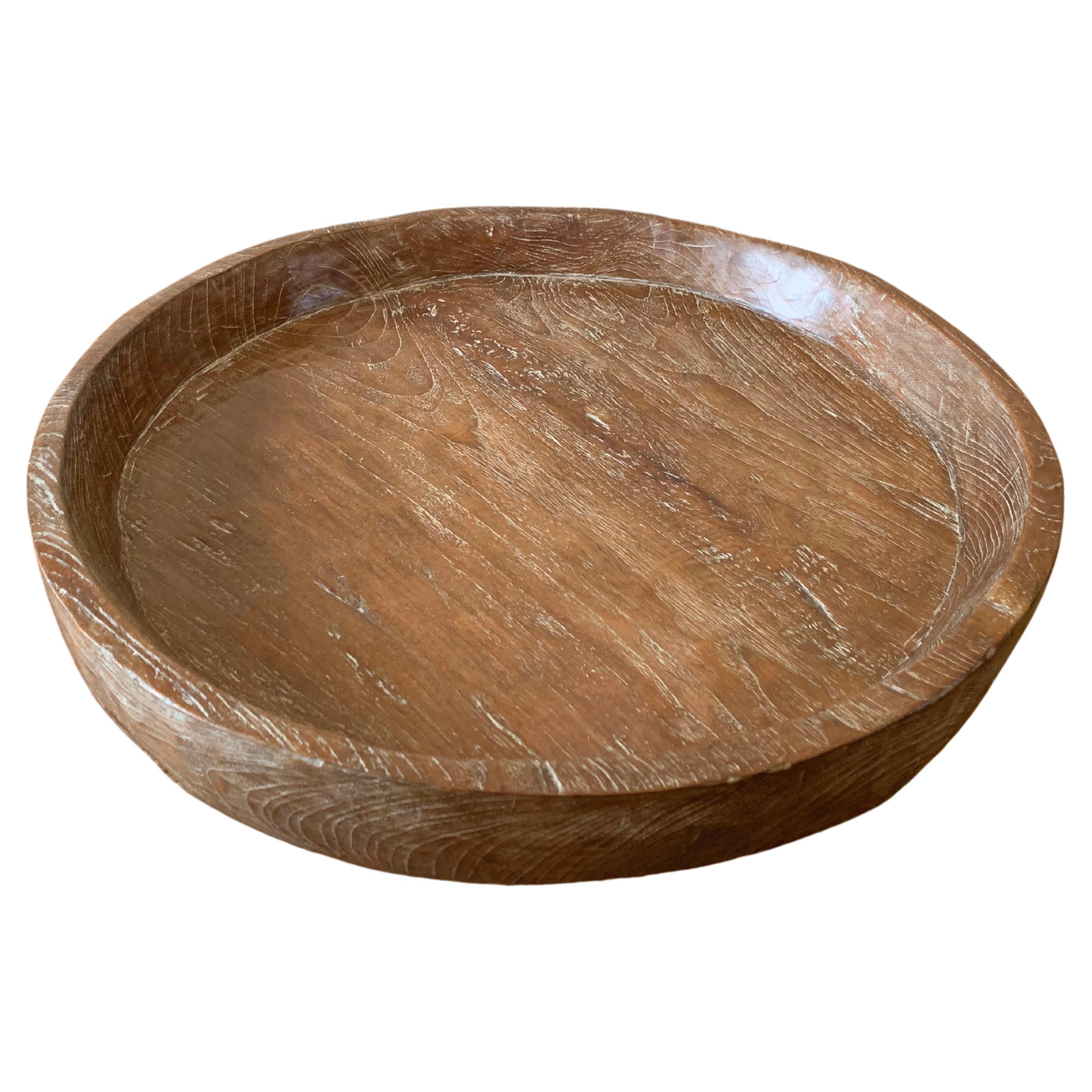 Vintage Teak Wood Bowl from Java, Indonesia