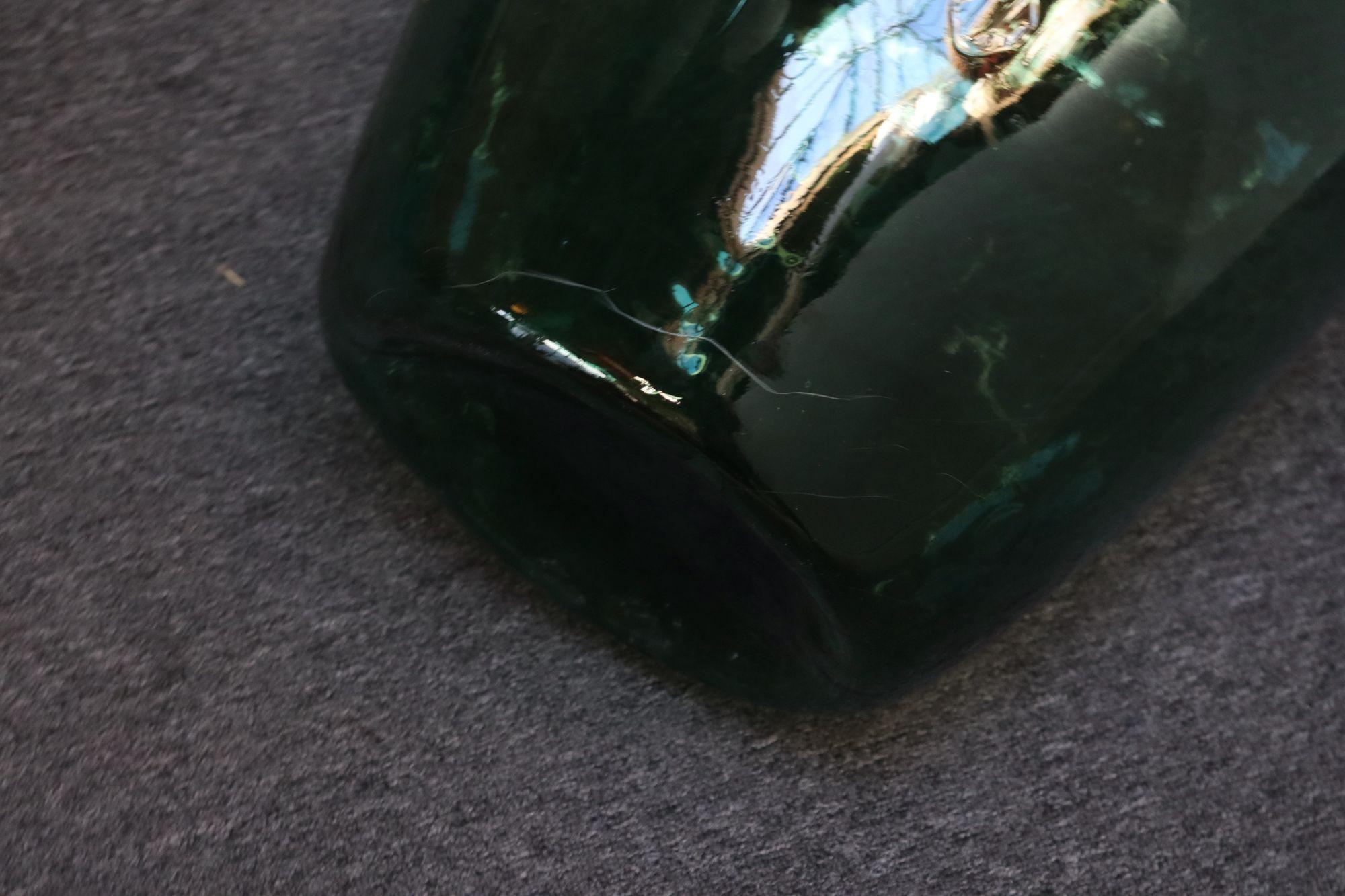 Große Vintage Teal Aqua Grün Französisch Demijohn / Carboy im Angebot 6