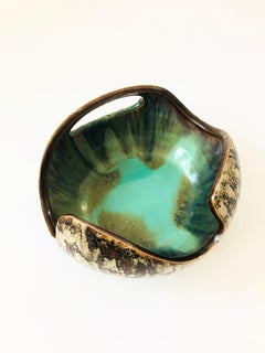 Large Vintage Textured Ikebana Bowl