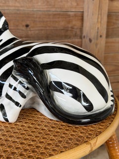 Large Vintage Tilso Japan Ceramic Zebra Figurine