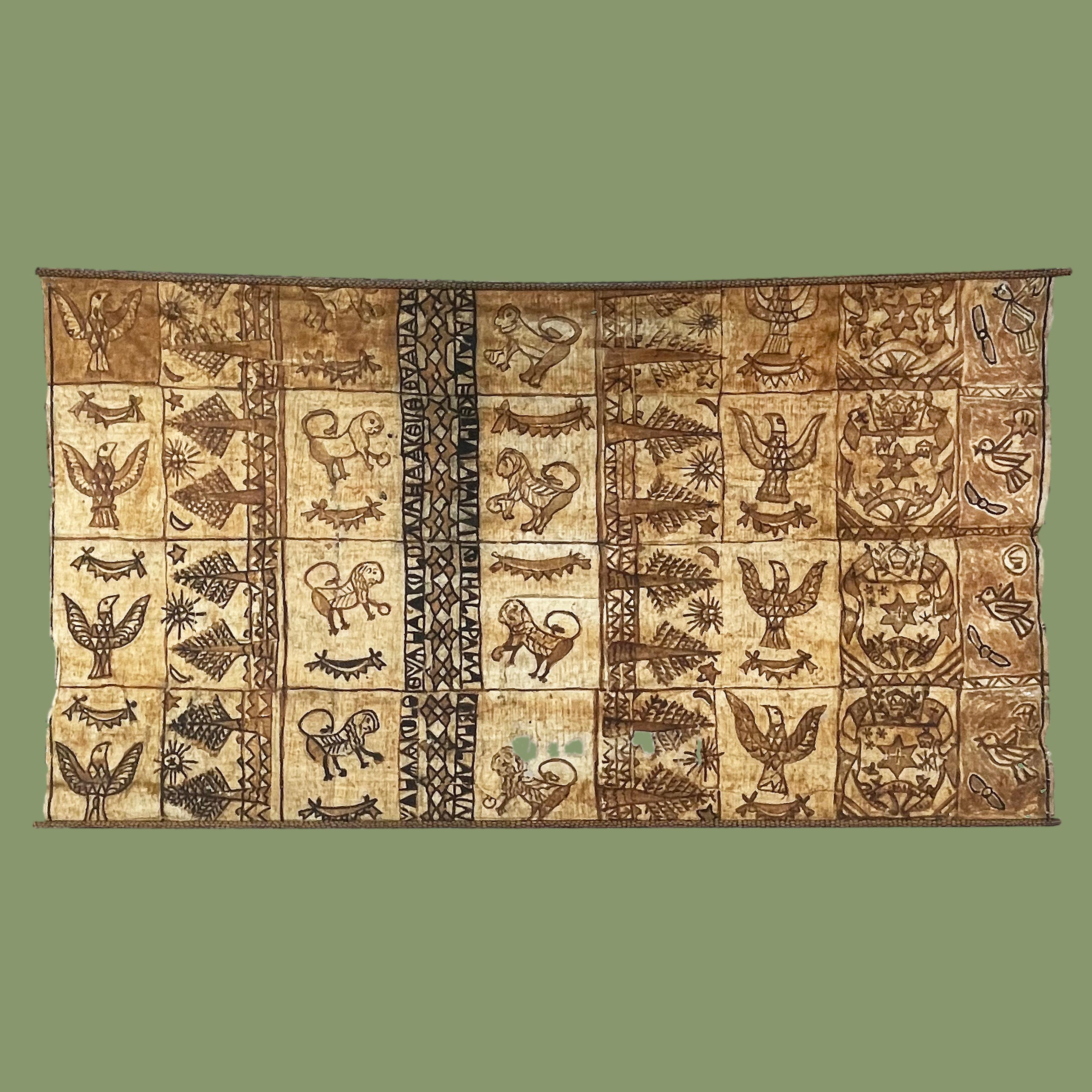 Large Vintage Tongan Tapa Cloth 3