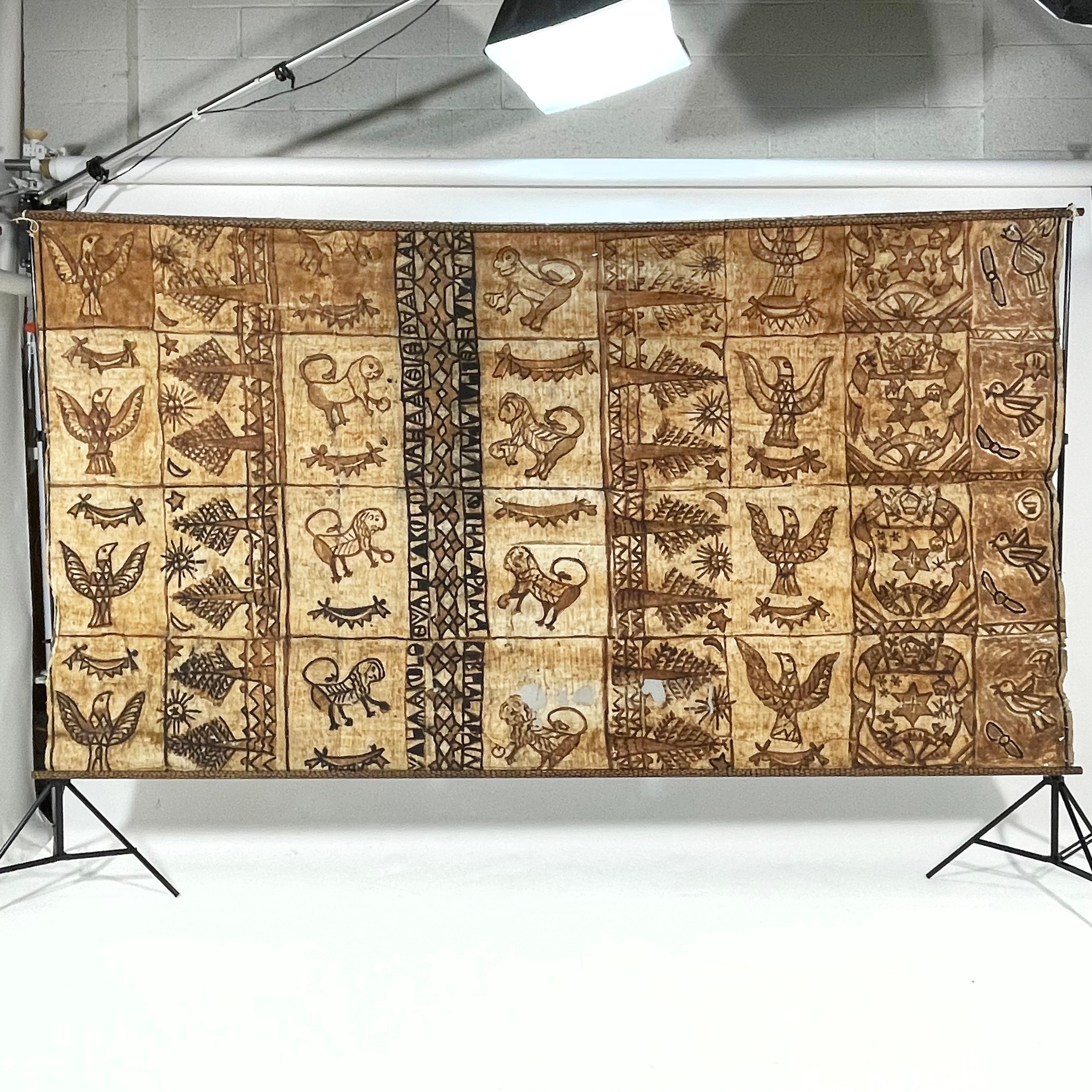 Large Vintage Tongan Tapa Cloth 2