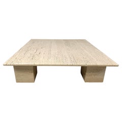 Large vintage travertine coffee table, 1970s Large vintage travertine coffee table, 1970s