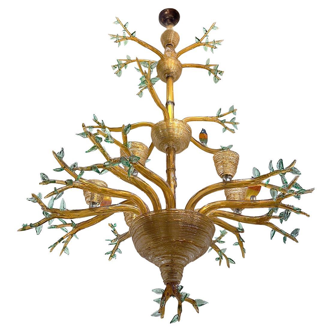 Gran araña vintage "Árbol" de Murano en venta