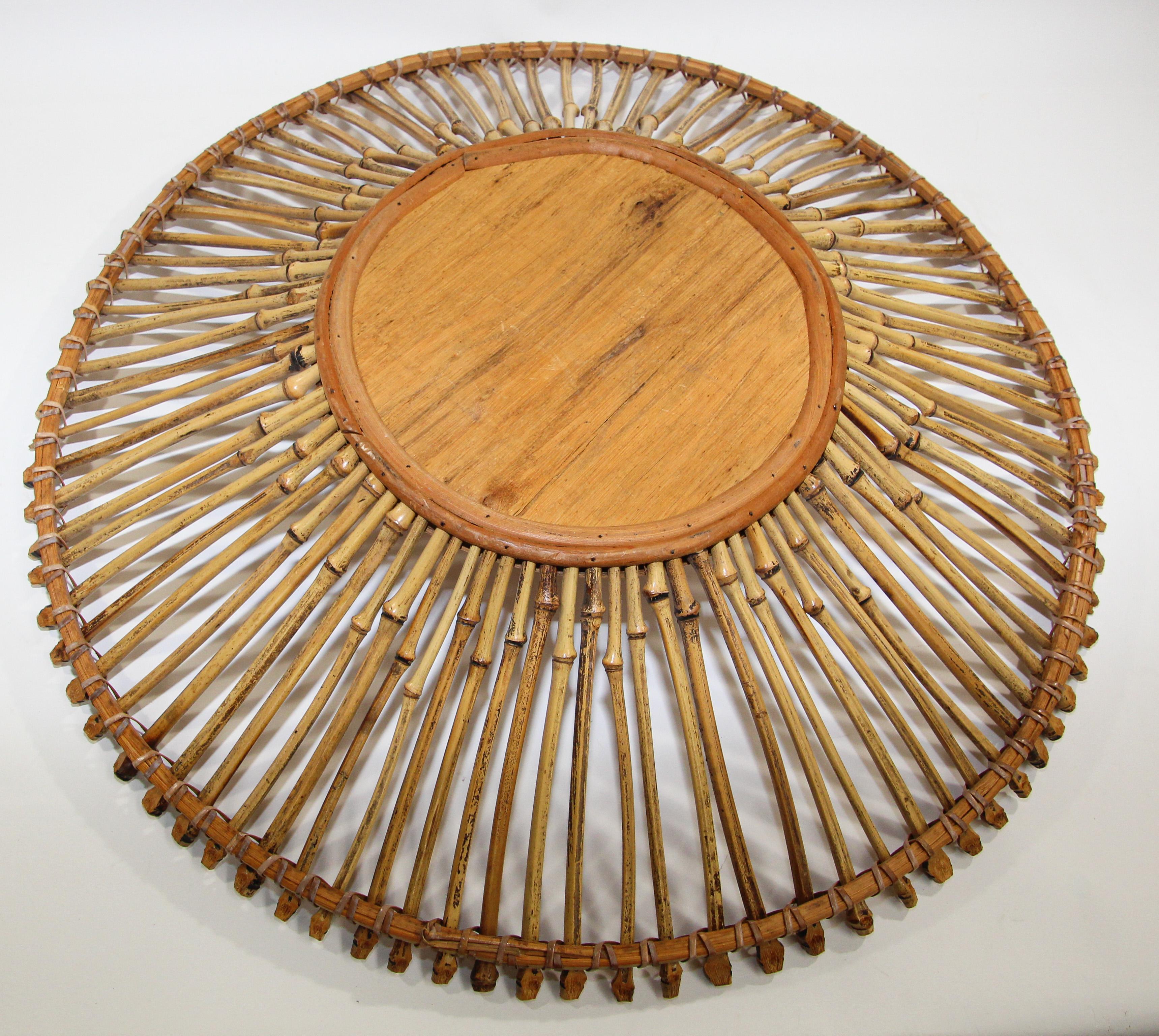 Hand-Crafted Large Vintage Tribal Handwoven Ethnic Round African Basket For Sale