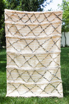 Large Vintage Tribal Moroccan Handcrafted Wedding Blanket Throw with Sequins