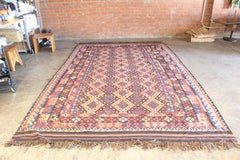 Large Vintage Turkish Flatweave Kilim Rug, 1960s