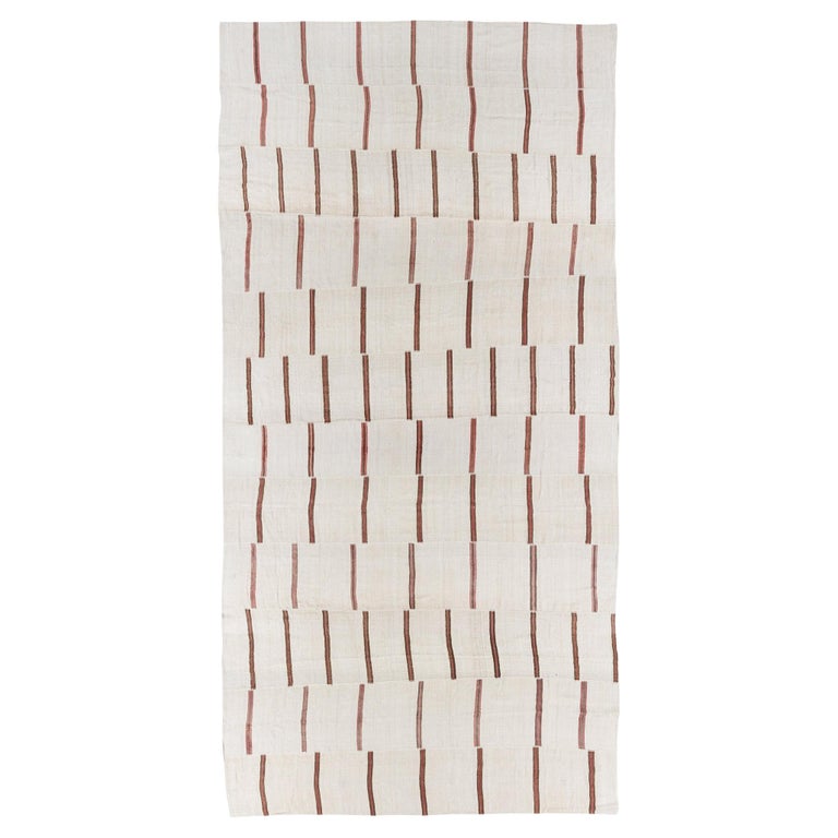 Large Vintage Turkish Kilim Flat Weave Rug Runner 14' x 26' For Sale at