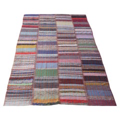 Large Vintage Turkish Rag Rug, 1960s