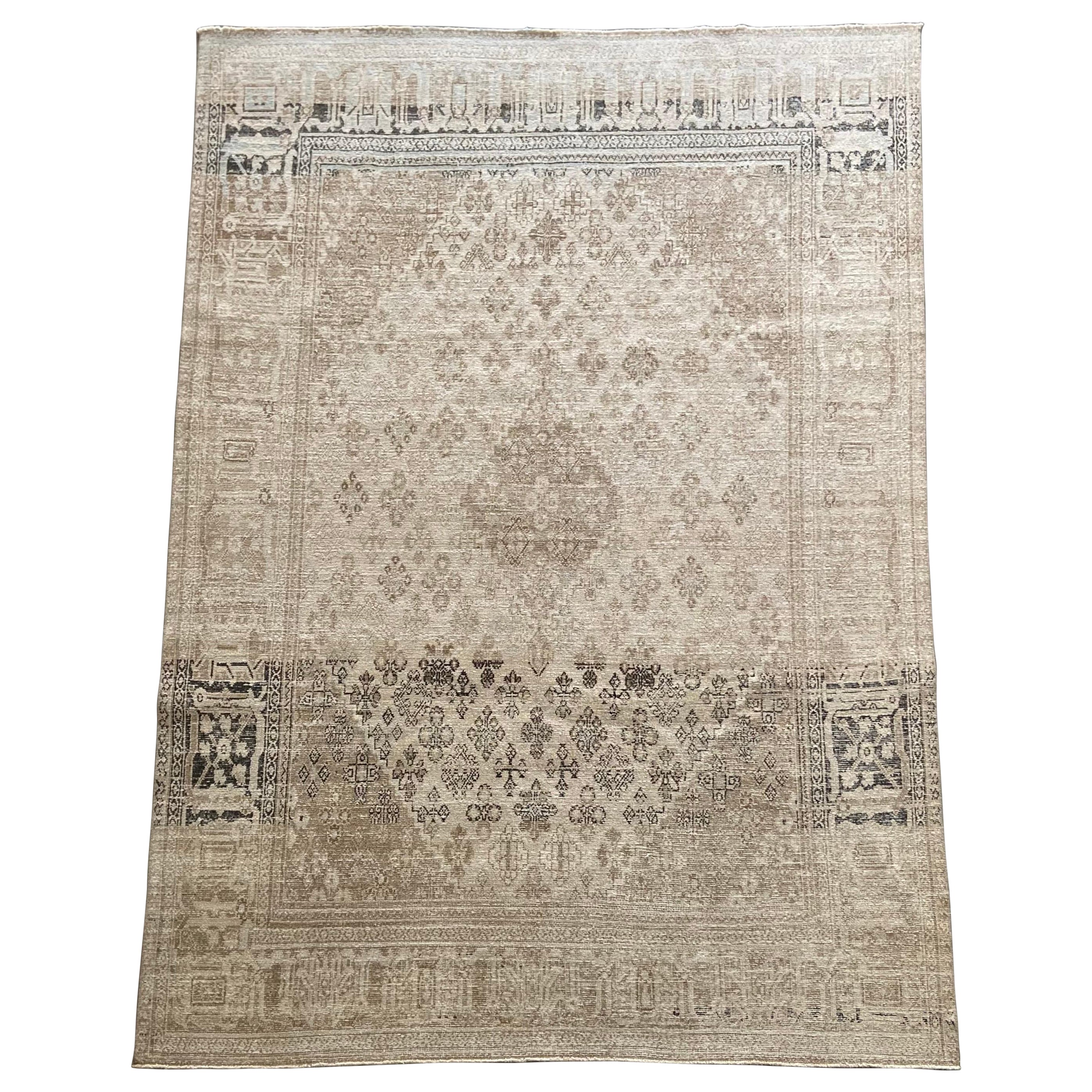 Großer großer türkischer Vintage-Wollteppich