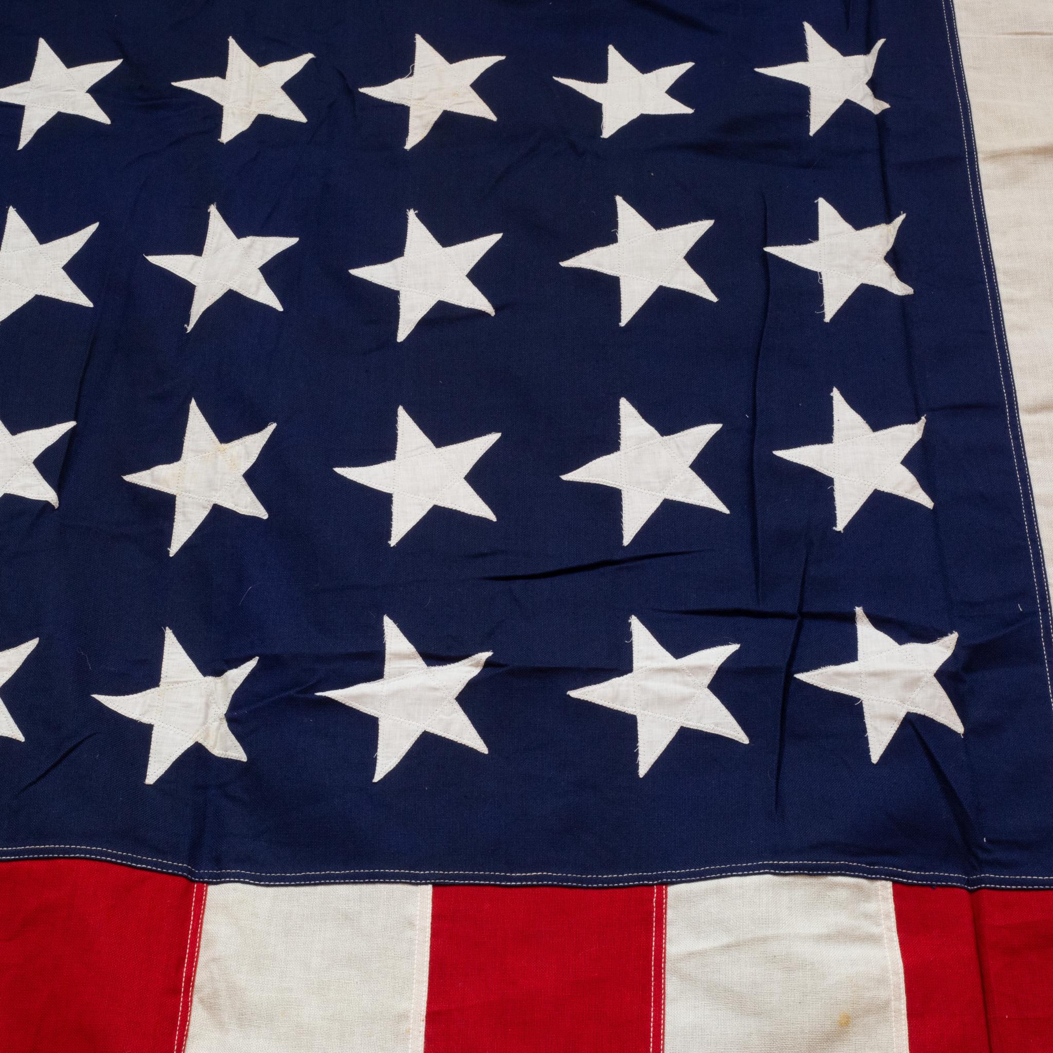 Large Vintage Valley Forge American Flag with 48 Stars c.1940-1950-FREE SHIPPING In Good Condition For Sale In San Francisco, CA